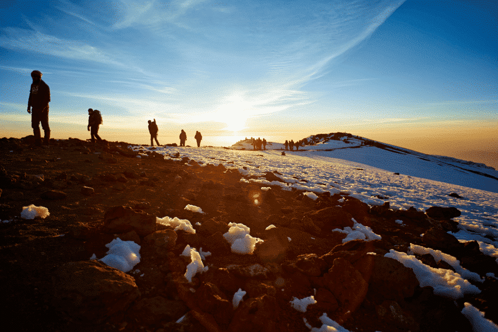 Sunrise near the summit of Mt. Kilimanjaro!